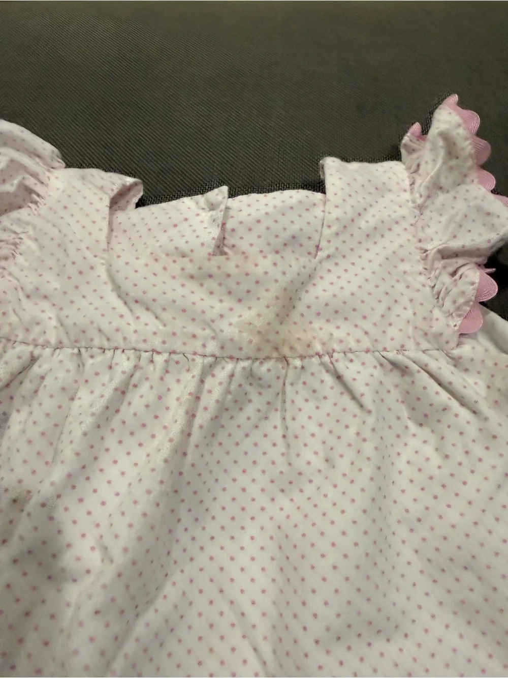 Girls Pink Strawberry Appliqué Two-Piece Set